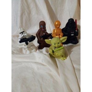 Disney Parks Exclusive Star Wars Lot of 5 Characters Bath Tub Figures Waterproof